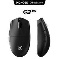 raton inalambrico para juegos mchose g3 v2 sensor paw 3395 tri-modo 800mah agarre completo interruptores mecanicos omron rueda ttc plateada