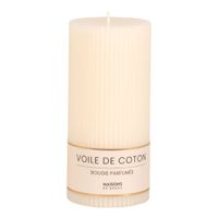 vela perfumada estriada color blanco alt 15 500g