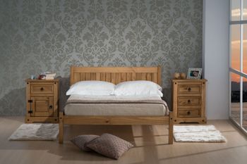 Milwaukee Waxed Pine Double Bed