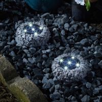 solar petra rock up lights 2 pack