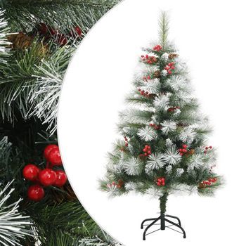 Árbol De Navidad Artificial Con Piñas Y Bayas 120 Cm Vidaxl
