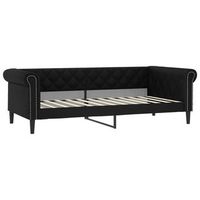 sofa cama sin colchon cuero sintetico negro 100x200 cm vidaxl