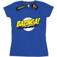 the big bang theory camiseta manga larga bazinga para mujer