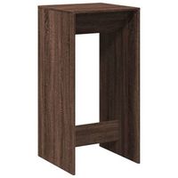 mesa alta de bar  mesa de bistro madera ingenieria marron roble 51x50x1035 cm
