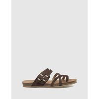 kamome sandalias bio moner marron para mujer