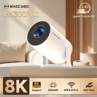 proyector magcubic hy300 pro para interiores y exteriores 290ansi 720p nativo android 14 wifi6 dual bt54 compatible con 8k allwinner h726 cine portatil
