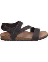 sandalias de piel para hombre interbios 9557 marron oscuro 44
