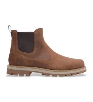 Timberland para hombre. TB0A6A4WEM61 Botines Chelsea de piel Britton Road marrón (44), Plano, Ninguno, Casual, Sostenible