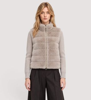 DUNO para mujer. NILA Chaqueta Nila beige (42), Casual, Poliéster