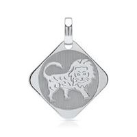 colgante de plata 925 zodiaco leo