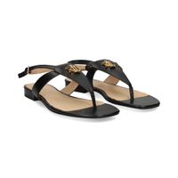lauren ralph lauren sandalias planas mujer - negro talla 7