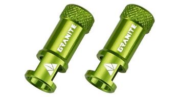 Granite design juicy nipple presta valve core remover cap green