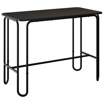 Mesa De Comedor 100 X 50 X 75 Cm Madera De Ingeniería Negro Vidaxl
