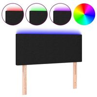 cabecero accesorio para dormir dormitorio mueble led 90 x 5 x 7888 cm tela negra tdl0200536