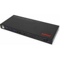 conmutador kvm roline 4x1 hdmi usb 32 4k 60hz con hub usb