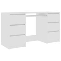 mesa de escritorio   escritorio de despacho  escritorio de madera contrachapada blanco 140x50x77 cm