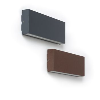 Ledkia Aplique de Pared Exterior LED 20W Aluminio Iluminación Doble Cara CCT Seleccionable Brooky L Antracita