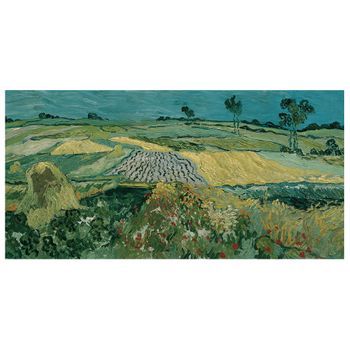 Legendarte - Cuadro Lienzo, Impresión Digital - La Llanura De Auvers - Vincent Van Gogh - Decoración Pared Cm. 50x100