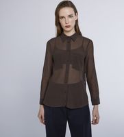 marella para mujer 2423116045200 camisa orzo marron 40 casual fiesta algodon clasico manga larga