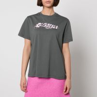 ganni future printed cotton-jersey t-shirt - xs