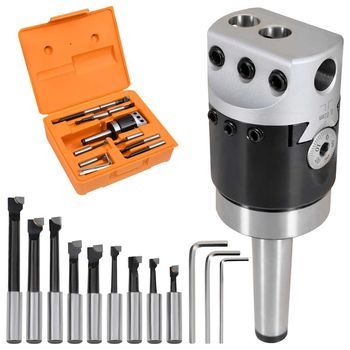 Set De Herramientas Perforación 15 Pzas Cabezal 50mm F1-12 Mt2-m10 Vidaxl