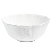 ensaladera de loza blanca