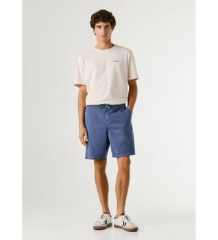Pepe Jeans para hombre. PM8000033 Shorts Relaxed Pull On Poplin marino (33), Azul, Casual, Algodón