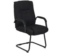 silla cantilever xxl attila tapizada en tela negronegro 67x60x104 cm