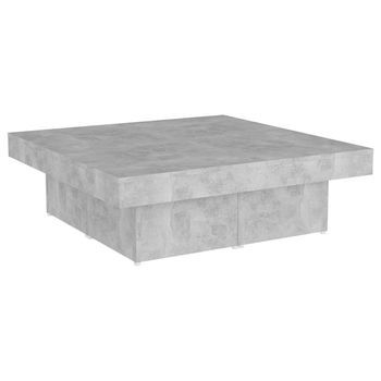 Mesa De Centro Madera Contrachapada Gris Hormigón 80x50x40 Cm Vidaxl
