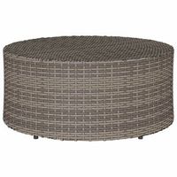 mesa de jardin  mesa de cafe para exterior gris o 68 x 30 cm ratan sintetico