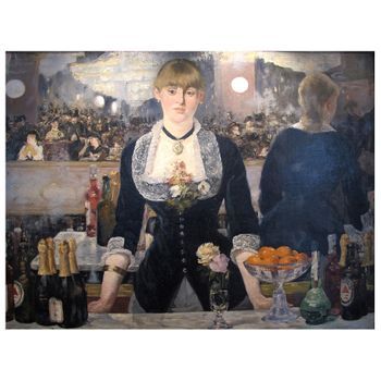 Legendarte - Cuadro Lienzo, Impresión Digital - El Bar Del Folies Bergère - Édouard Manet - Decoración Pared Cm. 50x60