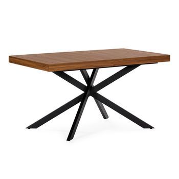 Mesa De Comedor Extensible Palermo Efecto Nogal, 140-180 Cm