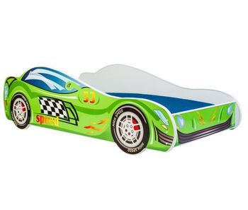 Cama infantil car ksb001 84x165x49 verde