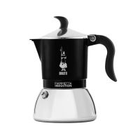 cafetera italiana bialetti fiammetta induction 2 tazas 01 l acero inoxidable negra