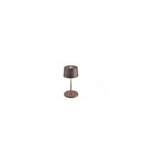 lampara de mesa led recargable y regulable olivia pro mini corten