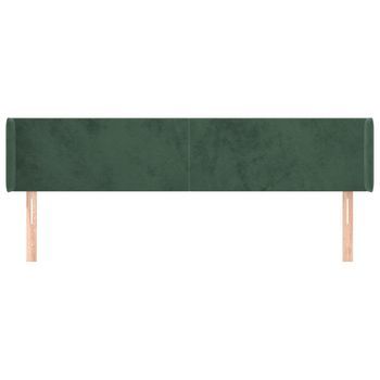 Cabecero Cama Mueble De Dormitorio De Terciopelo Verde Oscuro 163 X 16 X 78/88 Cm Verde M02_0008580