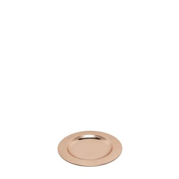 Bandeja decorativa de acero cobre d14
