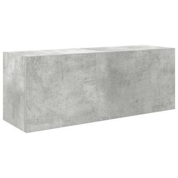 Mueble De Pared Baño Madera Ingeniería Gris Hormigón 80x25x30cm Vidaxl