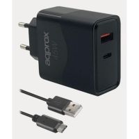 cargador de pared approx appusbwall45w usb-c pd 45w usb-a 20w
