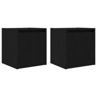 mesillas de noche de pared 2 uds color negro 38x34x40 cm vidaxl