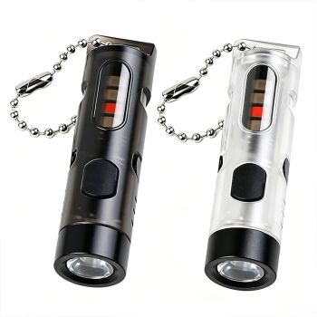 Nueva mini linterna LED multifuncional portátil recargable por USB para exteriores, linterna pequeña de emergencia con clip para bolígrafo.