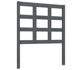 Cabecero de cama madera maciza de pino gris 80,5x4x100 cm
