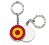 llavero espana circulo de acero inoxidable de 4 cm martinez albainox 09815