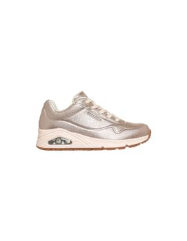 Zapatillas Skechers Uno - Shinin' Bright Mujer Champagne Leather/ Webbing Trim
