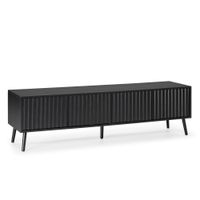 mueble tv 4 puertas color negro