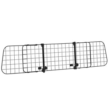 PawHut Rejilla de Seguridad para Coche Perros Barrera Protectora Metálica Universal para Maletero Equipaje Automóvil 91-152x30 cm Negro   Aosom España