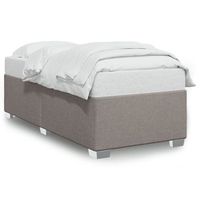 cama individual  cama para adultos  estructura de cama de tela gris taupe 90x200 cm
