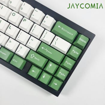 GMK-teclas PBT de color verde queso, perfil de cereza, 126 teclas, juego grande, teclas de diseño ISO para teclado mecánico para jugar, GMK75 Wooting