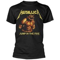 metallica camiseta jump in the fire vintage para mujer