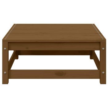 2 Piezas Taburetes De Jardín | Otomana De Jardín | Reposapiés De Jardín Con Cojines Madera Pino Marrón Miel